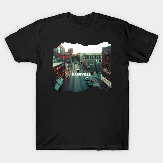 Cool sunset photography of Nashville Tennessee skyline sunset sky USA city break T-Shirt by BoogieCreates